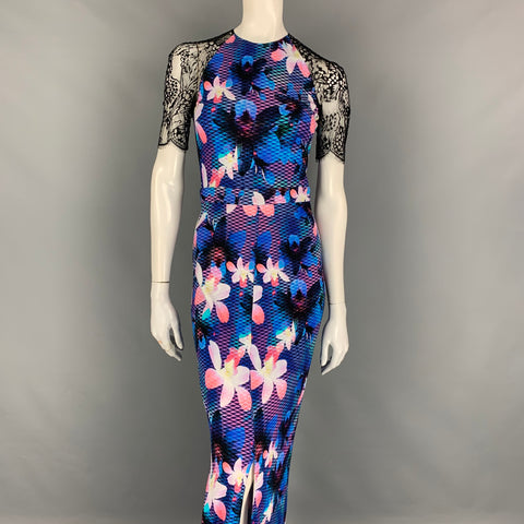MATTHEW WILLIAMSON Vestido floral de encaje de viscosa multicolor talla 8