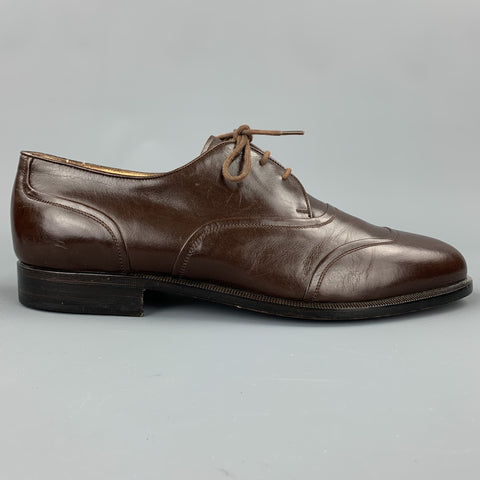 CHARLES JOURDAN Size 7.5 Chocolate Leather Lace Up Shoes