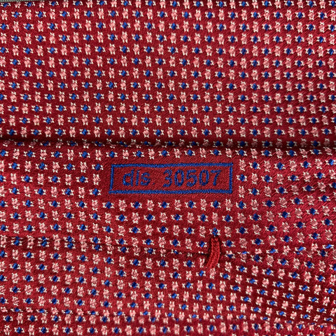 BRIONI Cravate en soie cloutée rouge et bleue