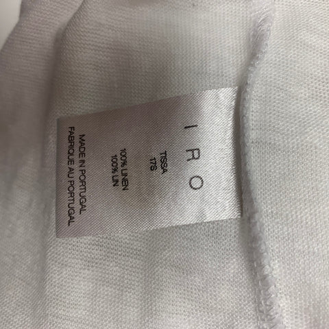 IRO Tissa Size XS White Solid Linen Sleeveless Tank Top
