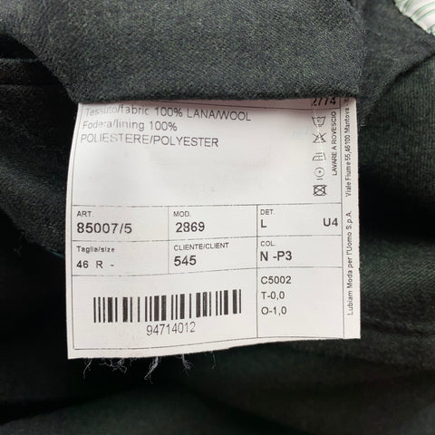 BRANDO Size 36 Charcoal Wool Notch Lapel Sport Coat