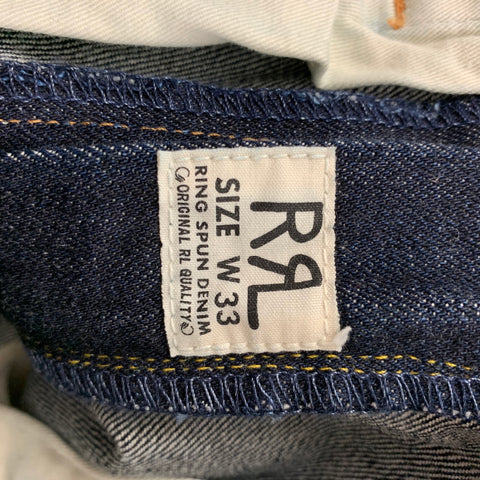 RRL by RALPH LAUREN Size 33 Indigo Cotton Jeans