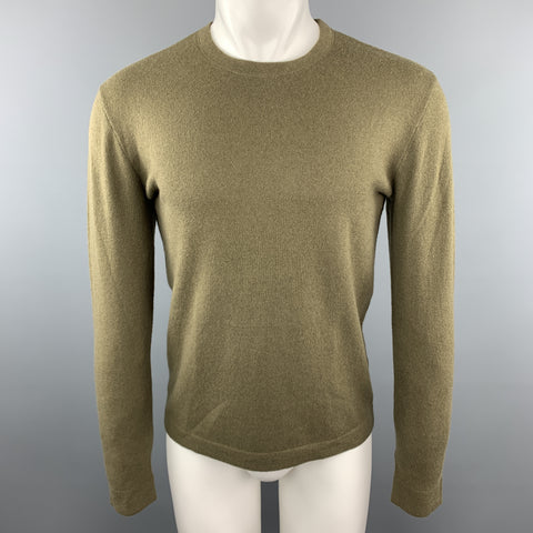 RALPH LAUREN Pull à col rond en cachemire olive taille S