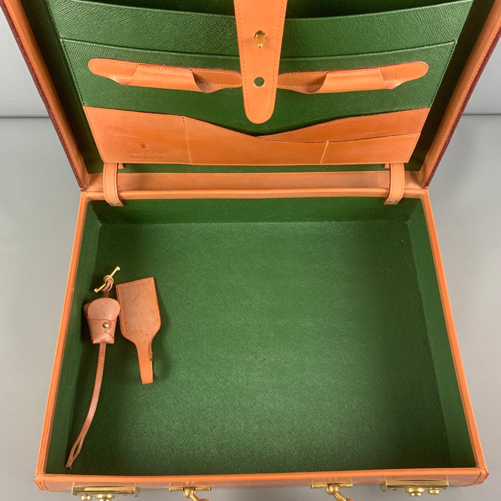 SWAINE ADENEY BRIGG Tan Leather Briefcase