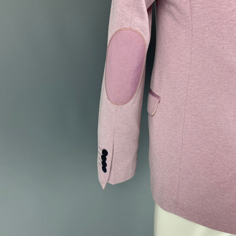 RNT 23 Taille 38 Manteau de sport à revers cranté en polyester/coton rose et blanc