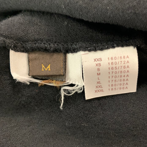 LOUIS VUITTON Taille M Pull à col rond tricoté noir