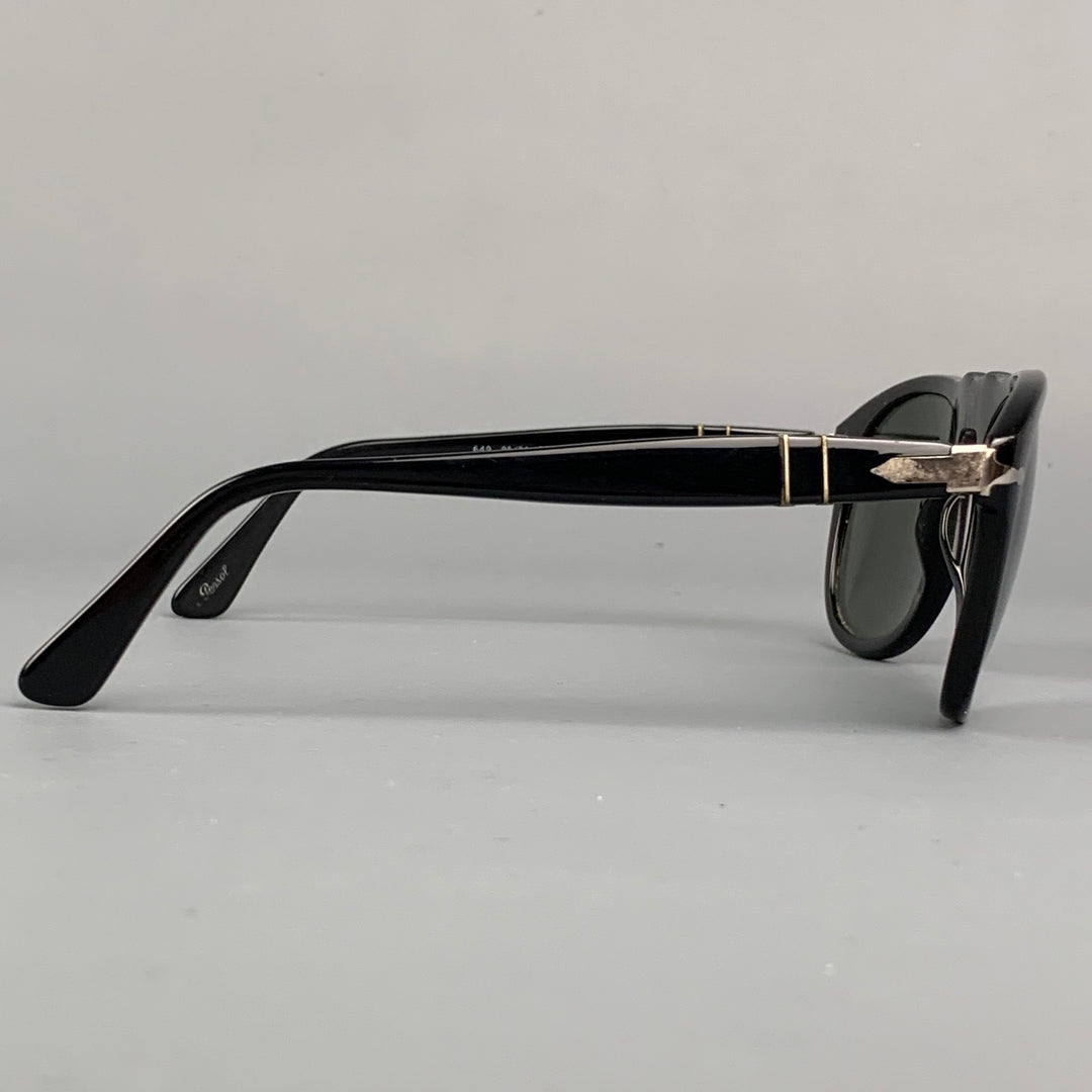 PERSOL Black Acetate Handmade Sunglasses