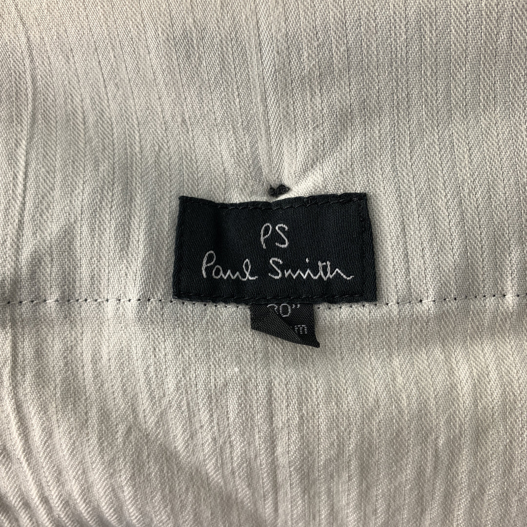 PS by PAUL SMITH Talla 30 Pantalones casuales de algodón con cremallera y bragueta negra