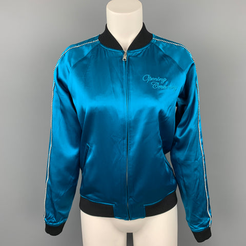 CEREMONIA DE APERTURA Talla XS Chaqueta Reversible Seda Aqua Seda