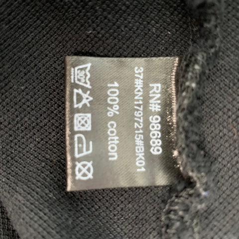 TODD SNYDER Size L Black Cotton Buttoned Polo