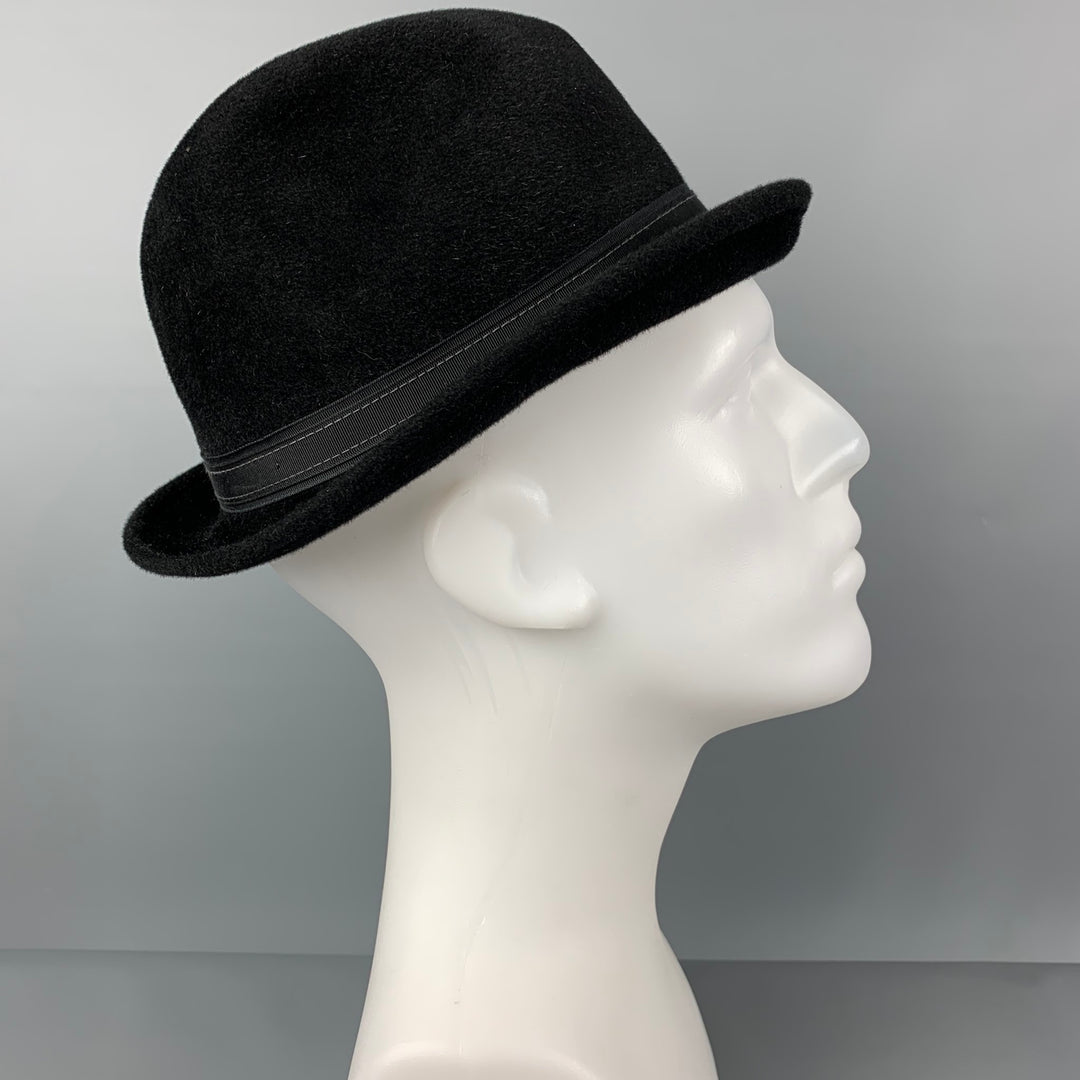 KANGOL Waist Size S Black Felt Fedora Hat