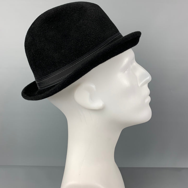 KANGOL Waist Size S Black Felt Fedora Hat