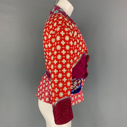 LOUIS VUITTON Size 6 Multi-Color Embroidered Polyester Blend Jacket