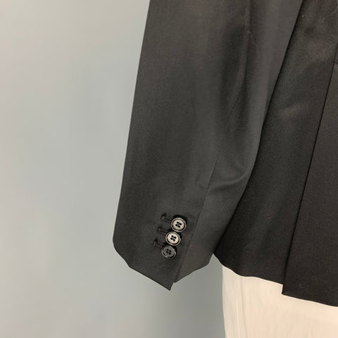 JOHN VARVATOS Size 44 Black Wool Shawl Collar Sport Coat