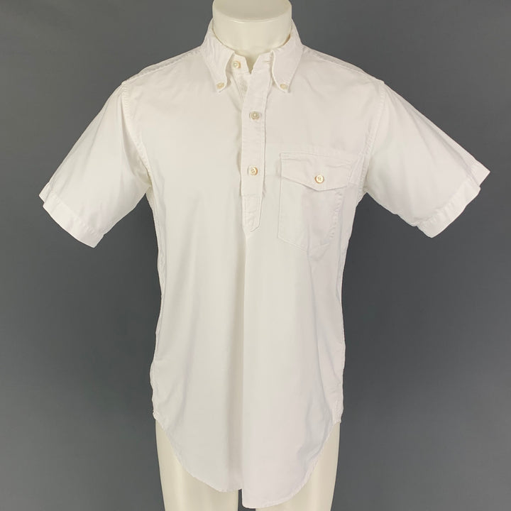 ENGINEERED GARMENTS Size M White Cotton Short Sleeve Shirt