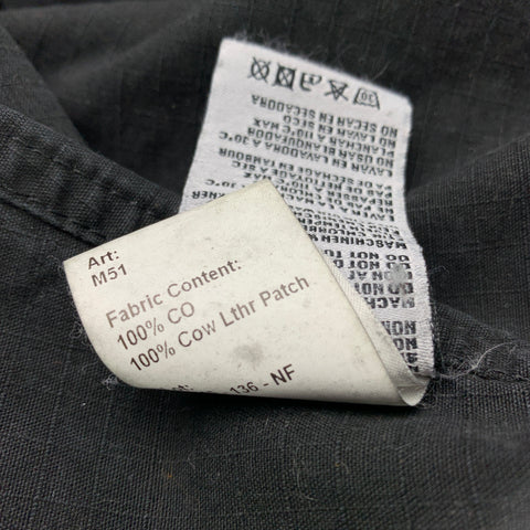 R13 Size M Gray Distressed Cotton Destroyed Military Hooded Jacket