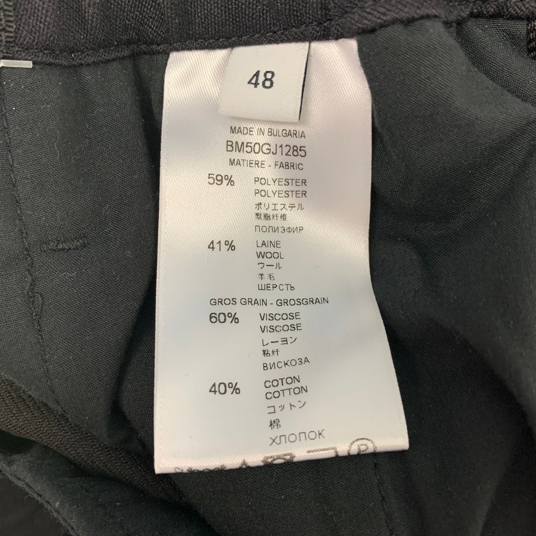 GIVENCHY Size 32 Black Polyester / Wool Elastic Waistband Casual Pants