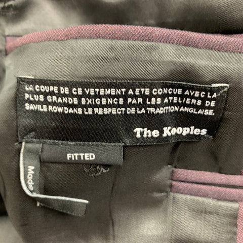 THE KOOPLES Size 42 Purple Wool Peak Lapel Sport Coat
