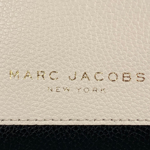 MARC JACOBS Black Tan Color Block Leather Clutch