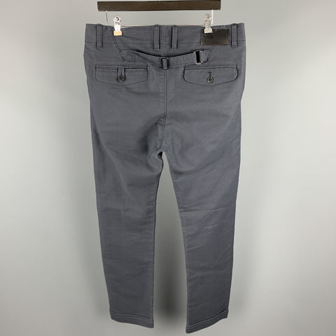 G-STAR Size 34 Charcoal Solid Cotton Casual Pants