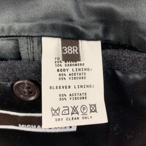 MICHAEL KORS Taille 38 Manteau à double boutonnage en laine mélangée charbon de bois