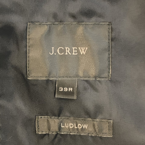 J. CREW 39 Regular Grey & Cream Stripe Seersucker Suit