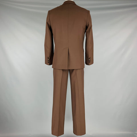 ERNEST W. BAKER Size 42 Brown Peak Lapel Suit