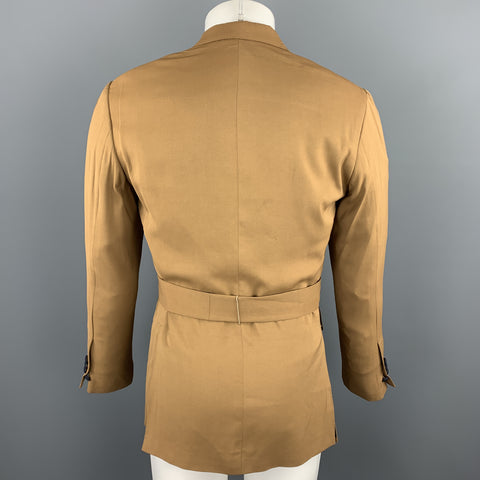 CARLOS CAMPOS Size 38 Tan & Black Two Toned Wool Sport Coat