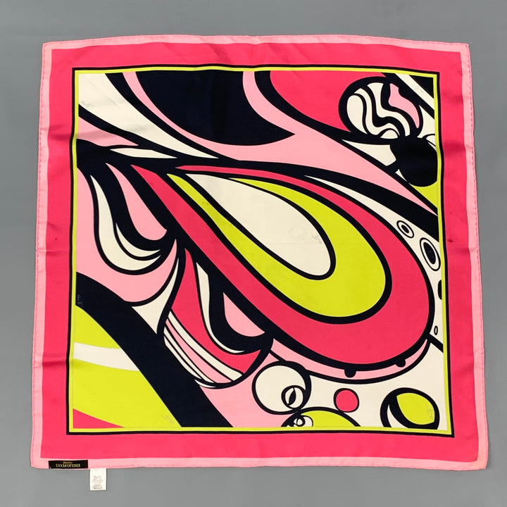 EMILIO PUCCI Multi-Color Print Silk Scarf
