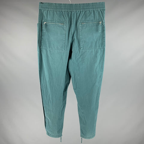 ISABEL MARANT Size XL Teal Cotton Cargo Casual Pants