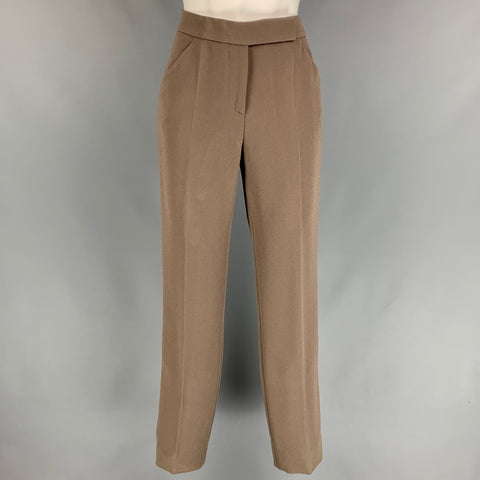 GIORGIO ARMANI Size 2 Taupe Triacetate Blend Dress Pants