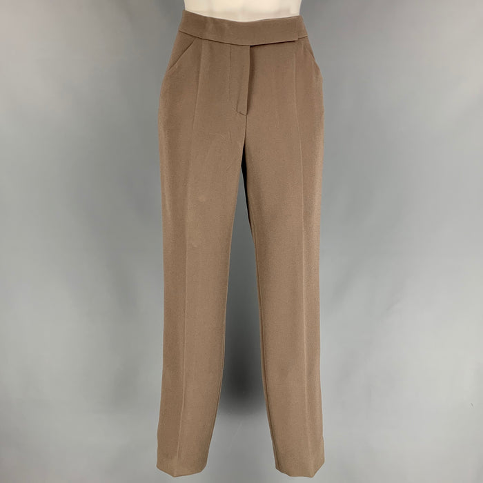 GIORGIO ARMANI Size 2 Taupe Triacetate Blend Dress Pants