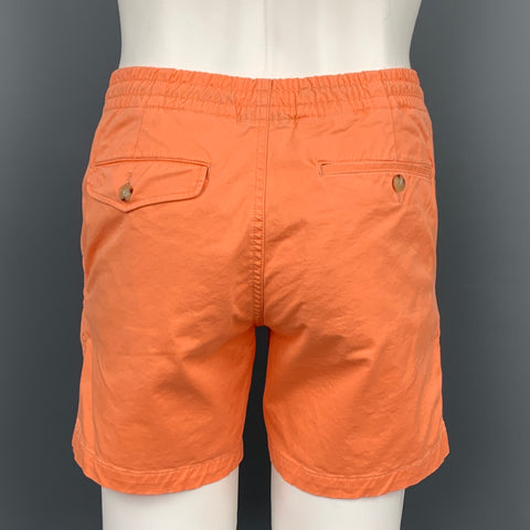 POLO by RALPH LAUREN Classic Fit Size XS Orange Cotton Elastic Waistband Shorts