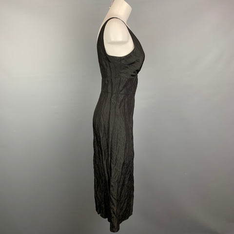 PEACHOO+KREJBERG Taille S Robe débardeur en viscose froissée noire