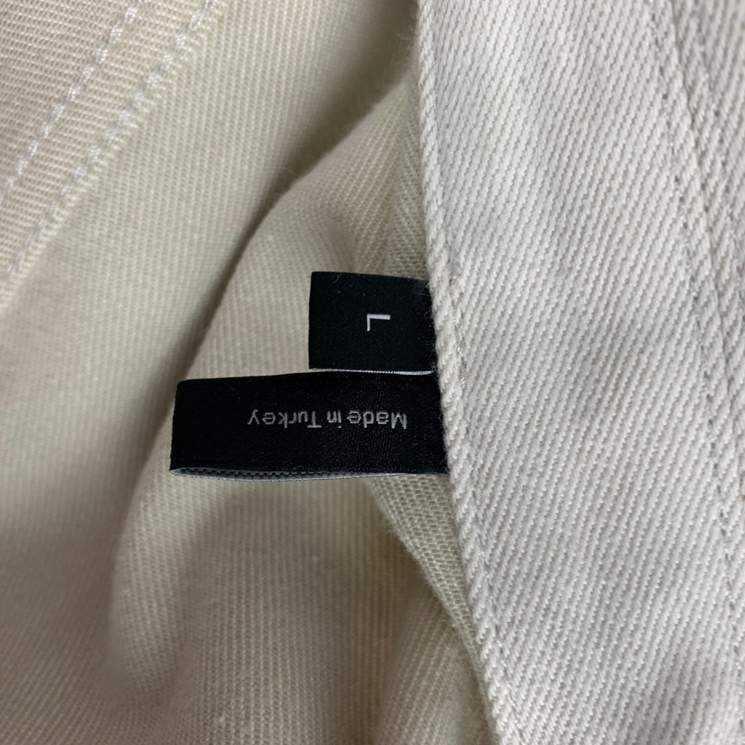 THEORY Size L Off White Cotton Polyurethane Jacket