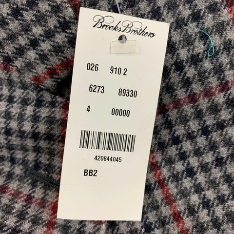 BLACK FLEECE Size M Grey Red Charcoal Houndstooth Cashmere Sport Coat