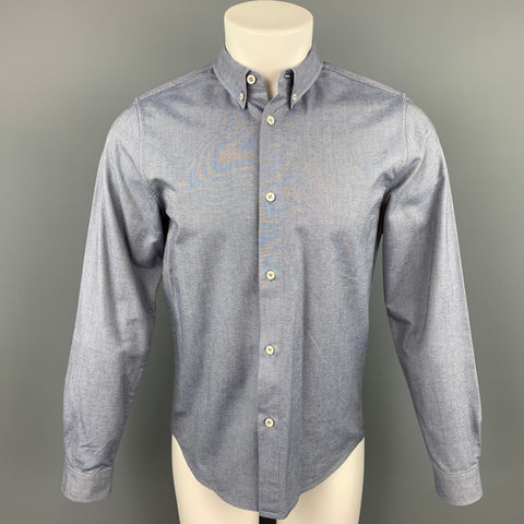Camisa azul de manga larga con botones de algodón talla M de APC