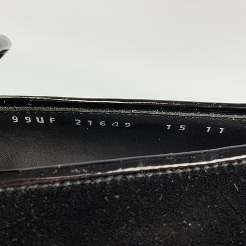 SALVATORE FERRAGAMO Size 11 Black Velvet Slip On Loafers