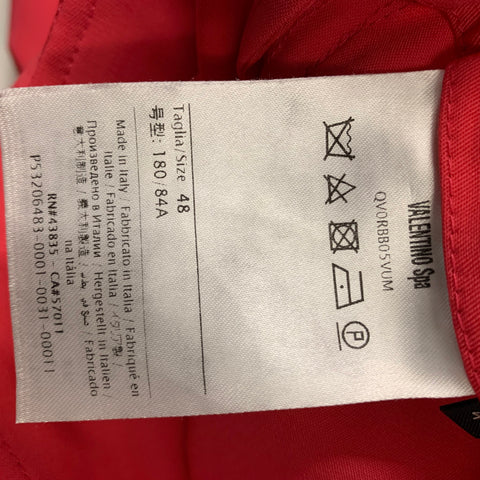 VALENTINO Size 32 Salmon Solid Wool Elastic Waistband Casual Pants
