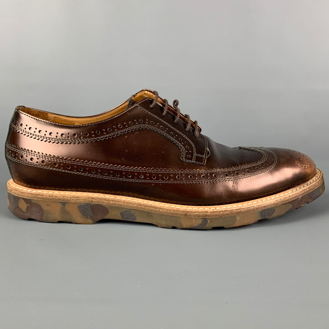 PAUL SMITH Size 9 Copper Metallic Leather Wingtip Lace Up Shoes PAUL SMITH Size 9 Copper Metallic Leather Wingtip Lace Up Shoes