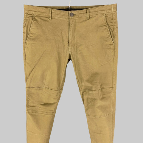 THEORY Size 36 Khaki Cotton Polyurethane Straight Casual Pants
