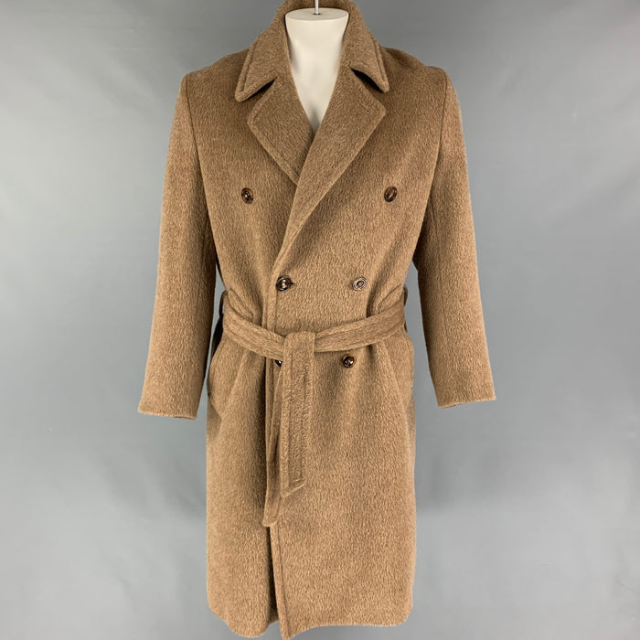 MAISON MARTIN MARGIELA Size 38 Tan Textured Wool Blend Coat