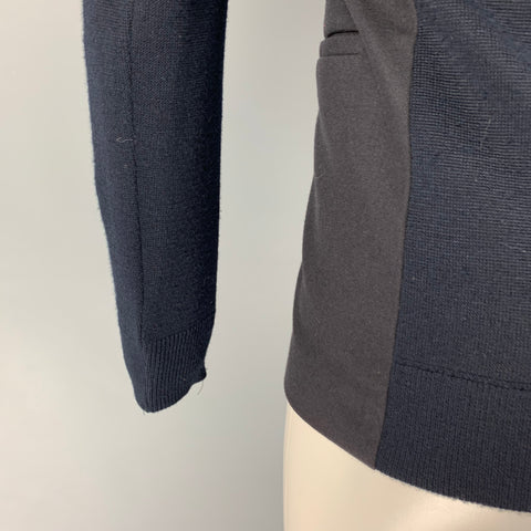 EMPORIO ARMANI Size 34 Navy Mixed Materials Wool Blend Sport Coat