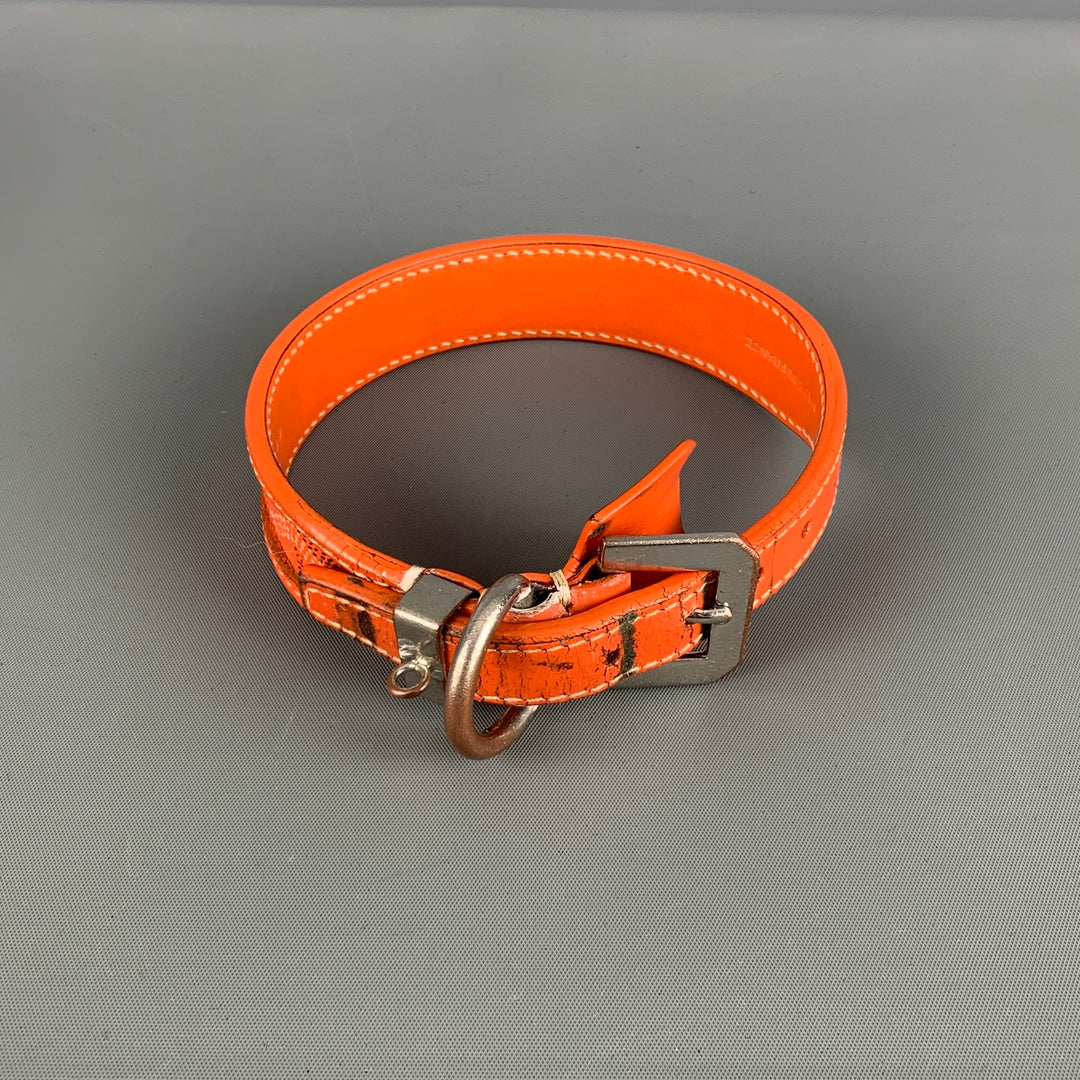 GOYARD Dog Collar Orange Monogram Coated Canvas Leather Goods