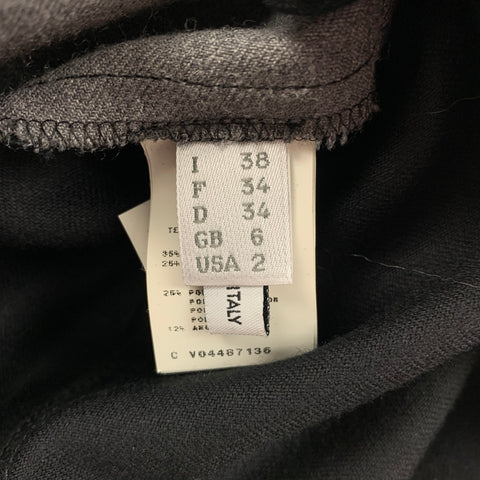 PHILOSOPHY di ALBERTA FERRETTI Size 2 Black & Grey Rayon Blend Color Block Shift Dress