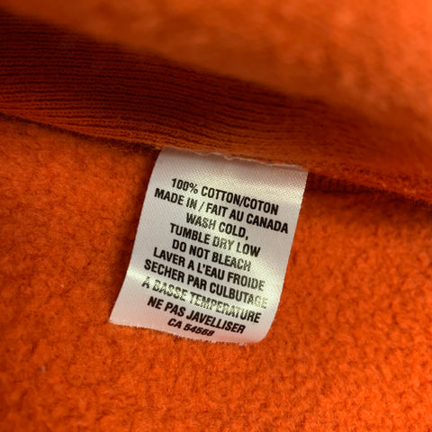 BIANCA CHANDON Size M Orange Navy Logo Cotton Hooded Sweatshirt