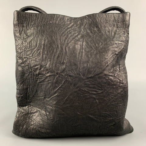 CALLEEN CORDERO Black & Silver Sudded Leather Shoulder Bag