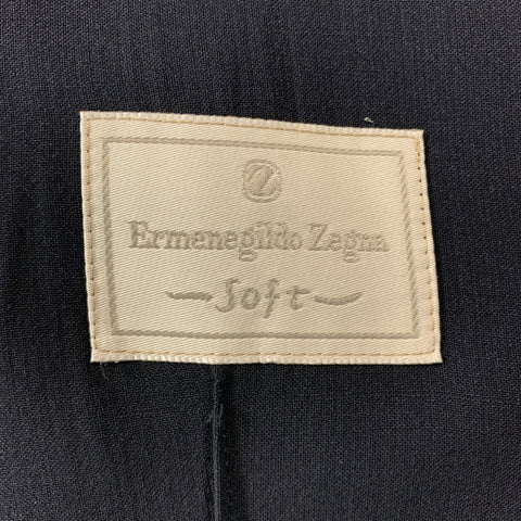 ERMENEGILDO ZEGNA Size 44 Navy Solid Single breasted Sport Coat