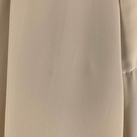 VERSACE CLASSIC Talla 30 Pantalón de vestir plisado de elastano de poliéster liso beige