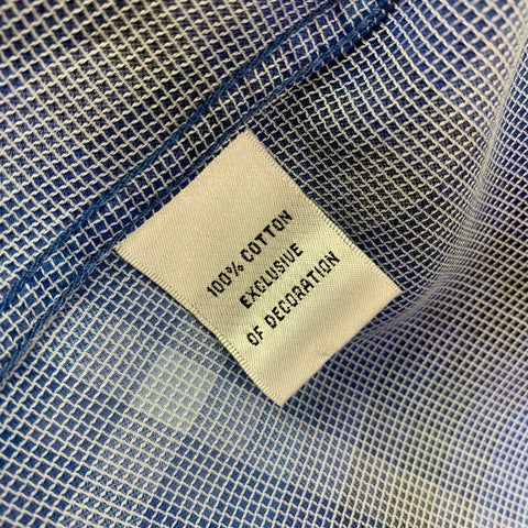 TAYLORBYRD Size L Blue Navy Plaid Cotton Button Up Long Sleeve Shirt